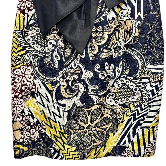 Kay Unger New York Silk Floral Cocktail Dress sz 8 Kitten Bow‎ Detail Fairycore - Picture 4 of 12